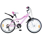 Novatrack 20" NOVARA сиреневый, алюм., 6-скор, TY21/TS38/SG-6SI, V-brake