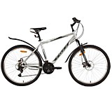 26" Foxx Atlantic D, 18 скор., TY21/POWER/MICROSHIFT, диск.торм., серый/красн.