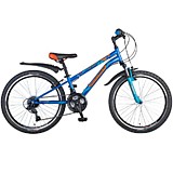 Novatrack 24" ACTION синий, рама сталь, Shimano 18 speed, TY21/TZ30/RS35/SG-6SI #110377