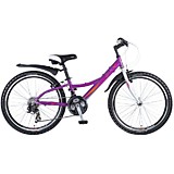 Novatrack 24" Lady фиолетовый, рама алюм, Shimano 21 speed, FT35/TZ30/RS35/SG-7SI #11037