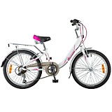 Novatrack 20" ANCONA белый, алюм., 6-скор, TY21/RS35/SG-6SI, V-brake